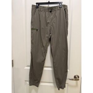 REI Co-op Mens Large Gray Active Hiking Jogger Pants Drawstring Elastic Cuff